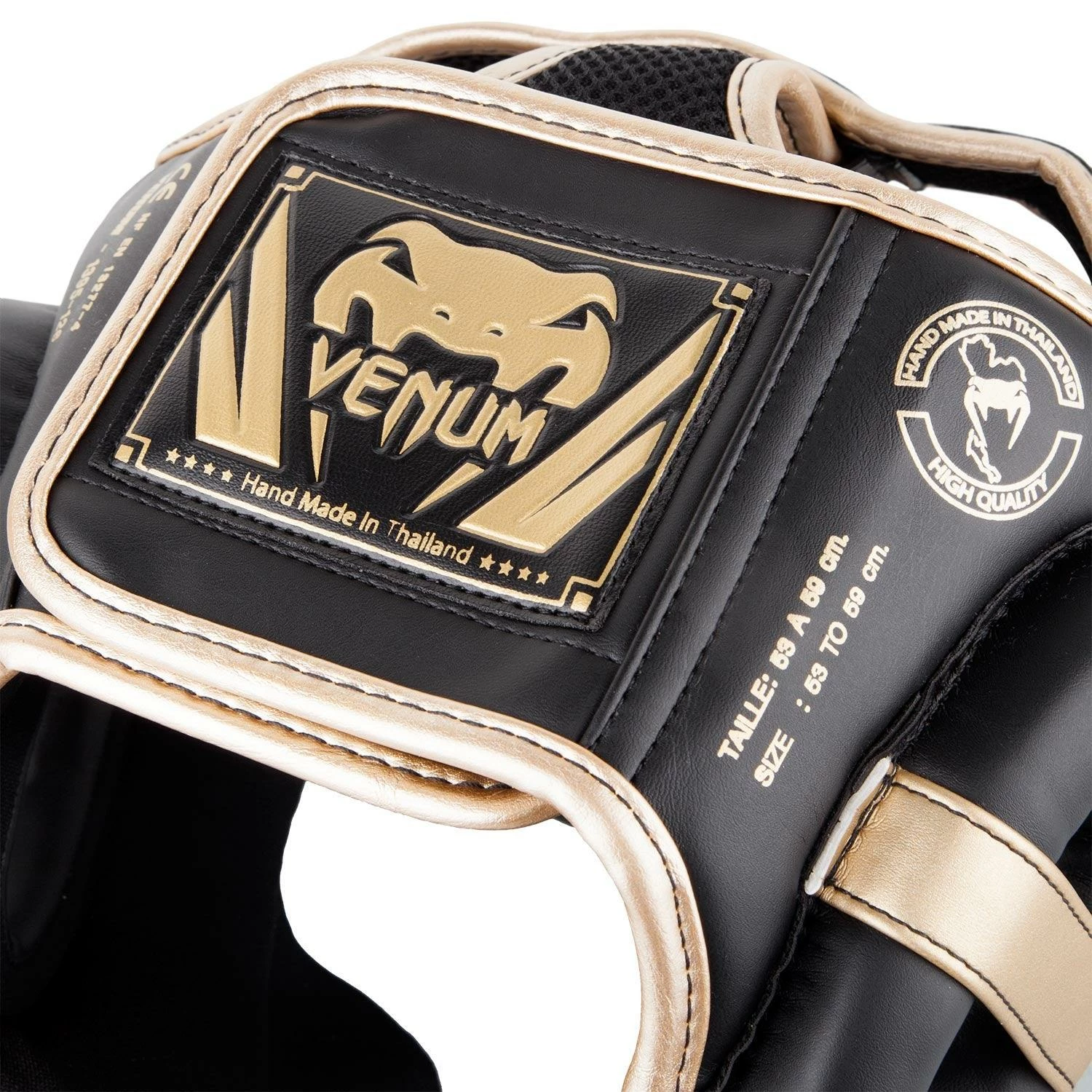 Venum Elite Headgear - Black/Gold - Image 4