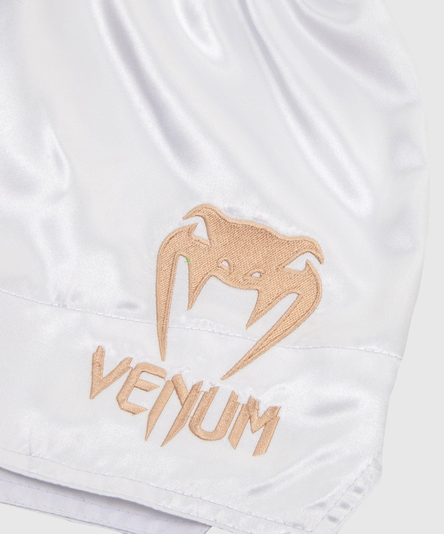 Venum Muay Thai Shorts Classic - White/Gold - Image 4