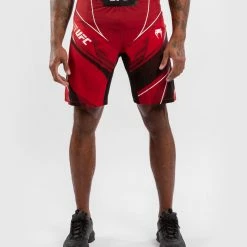 UFC Venum Authentic Fight Night Men's Shorts - Long Fit - Red