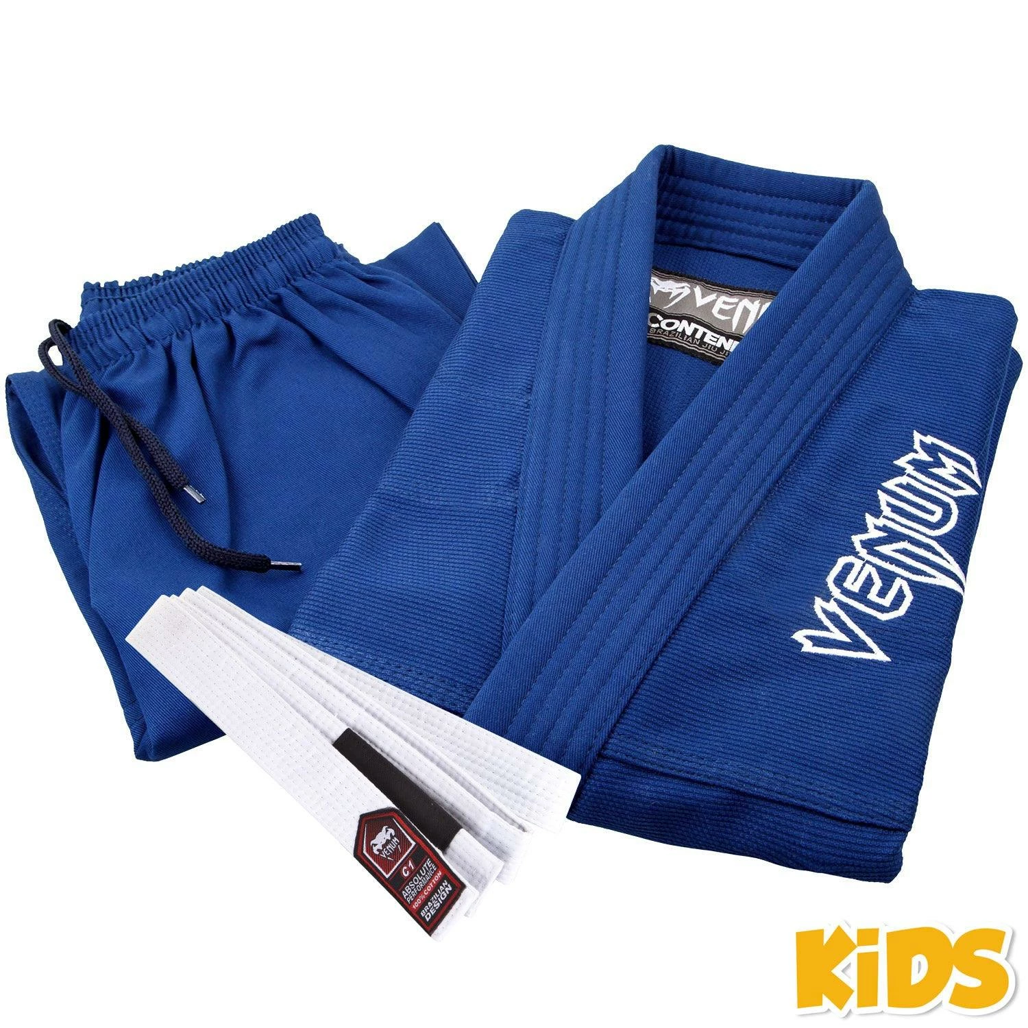 Venum Contender Kids BJJ Gi (Free White Belt Included) - Blue - Image 5