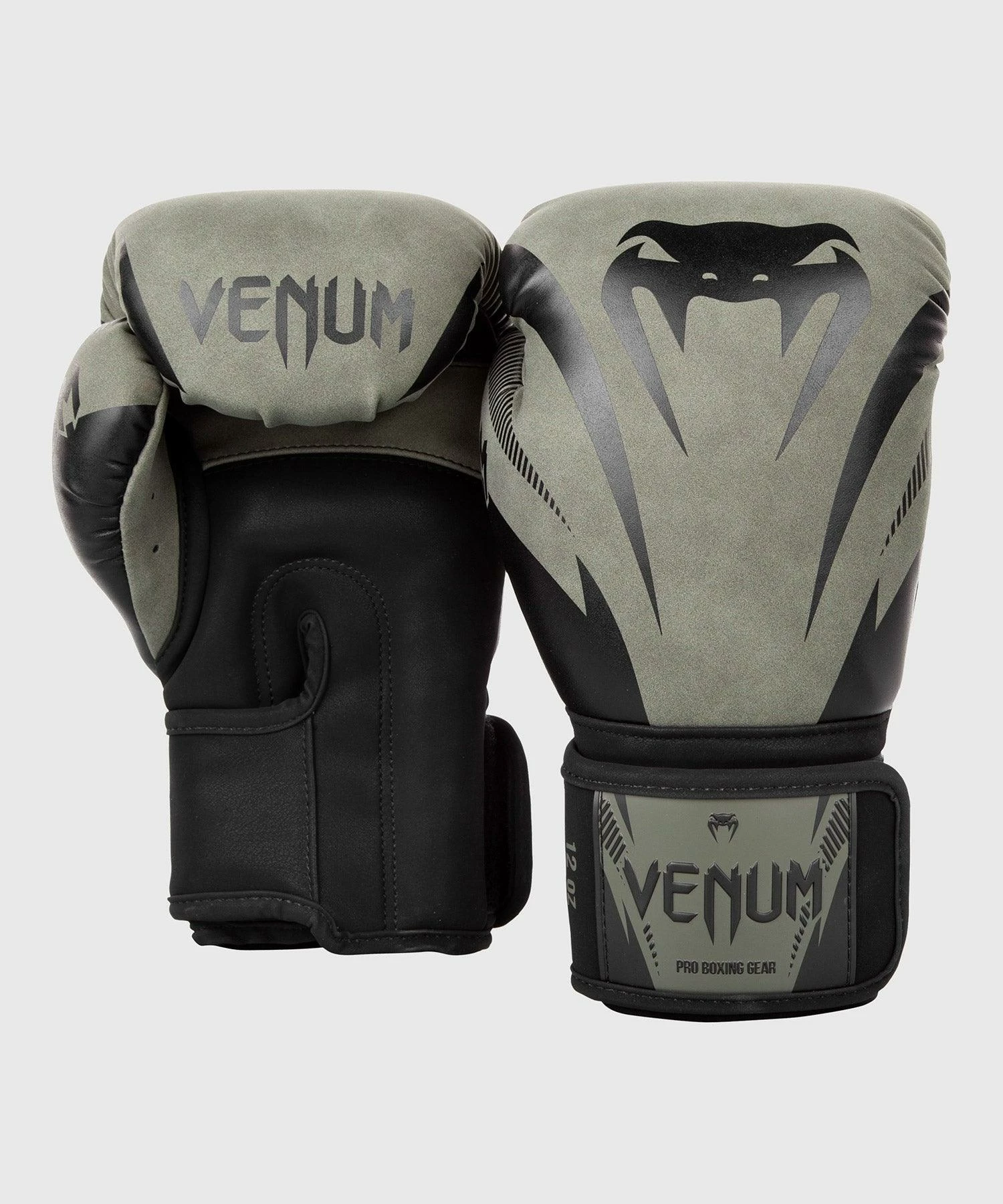 Venum Impact Boxing Gloves - Khaki/Black 4 Venum Impact Boxing Gloves - Khaki/Black - Image 2