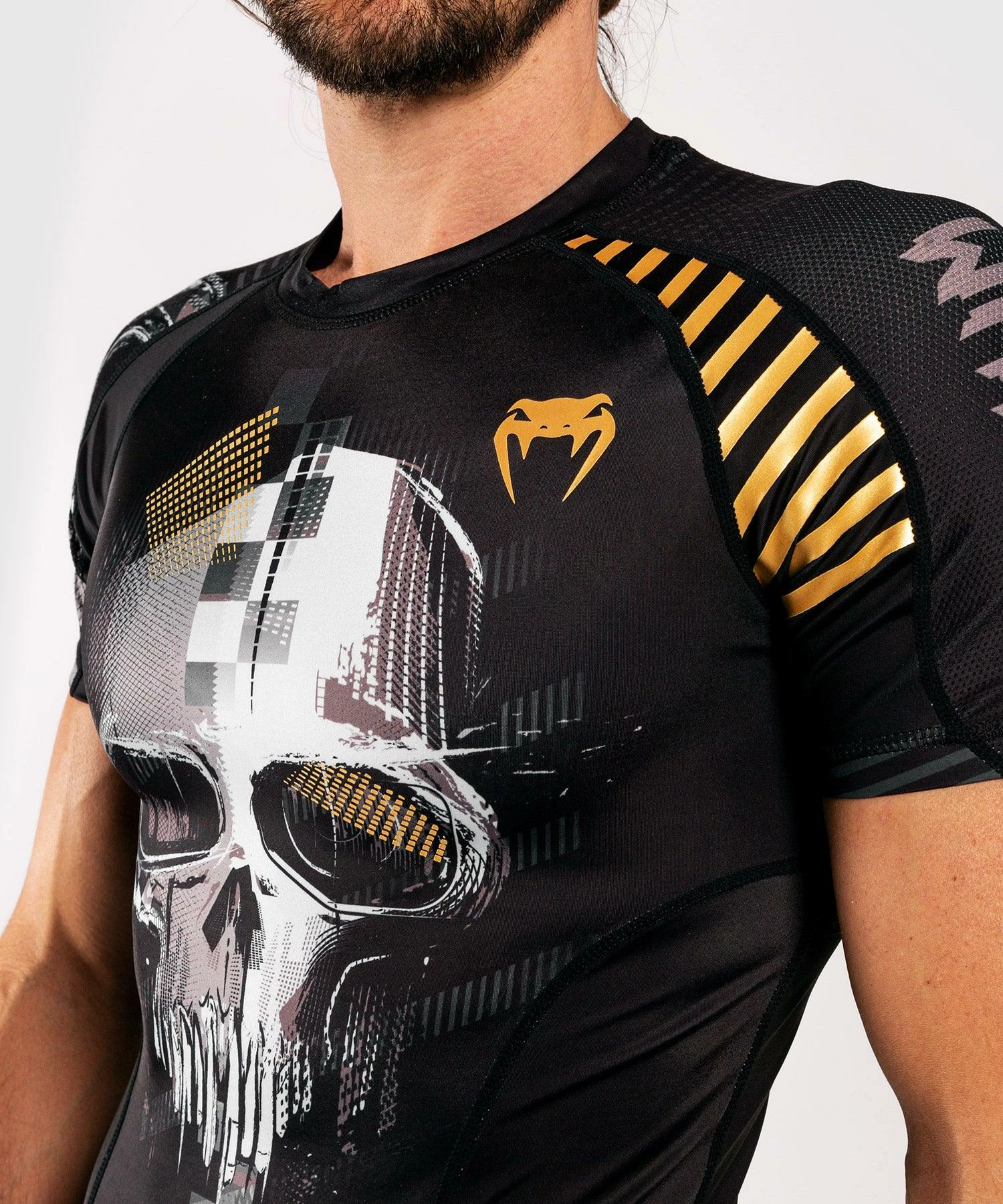 Venum Skull Rashguard - Short Sleeves - Black - Image 9