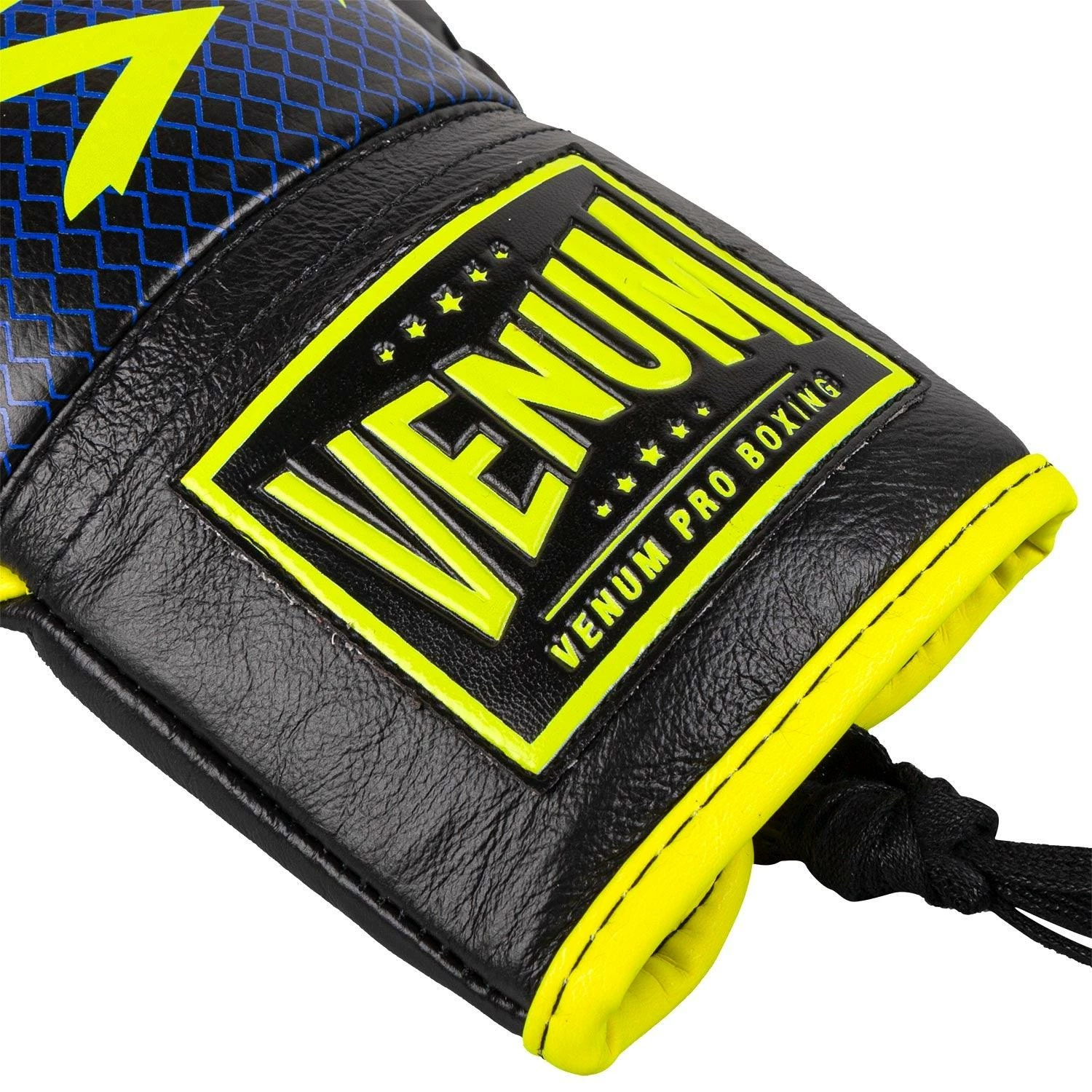 Venum Hammer Pro Boxing Gloves Loma Edition - With Laces - Blue/Yellow - Image 3