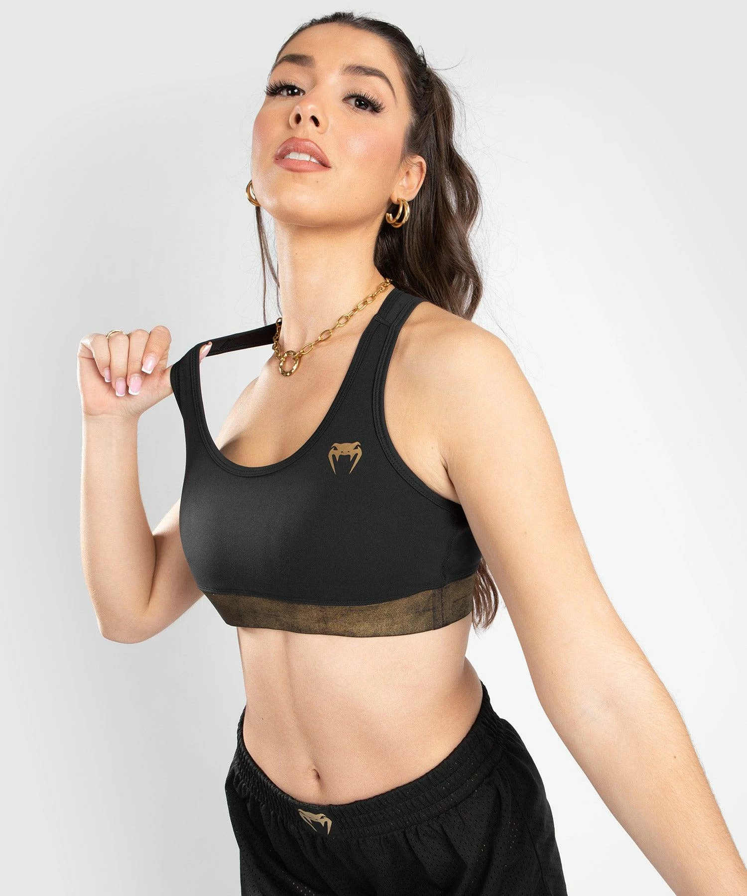 Venum Lightning Sport Bra - Black/Gold 6 Venum Lightning Sport Bra - Black/Gold - Image 4