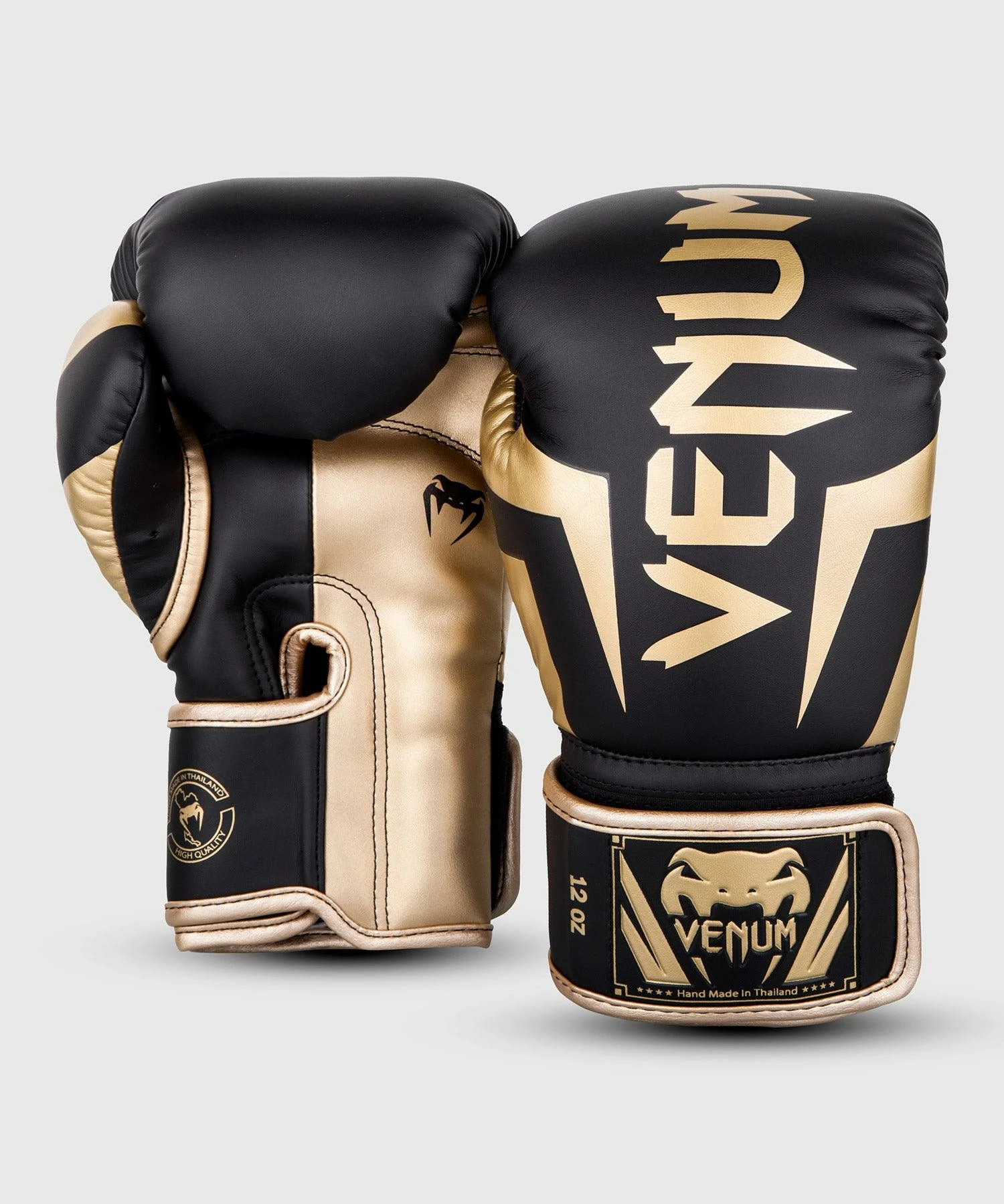 Venum Elite Boxing Gloves - Black/Gold - Image 2