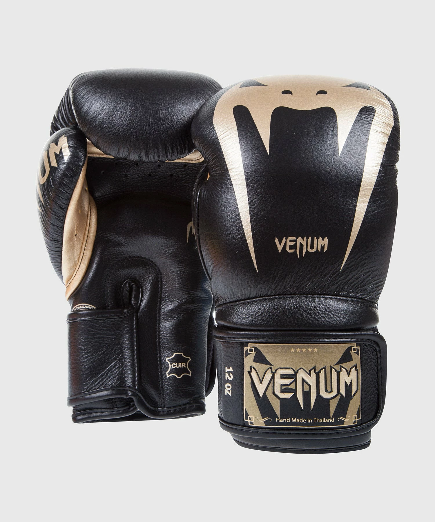 Venum Giant 3.0 Boxing Gloves - Nappa Leather - Black/Gold - Image 3