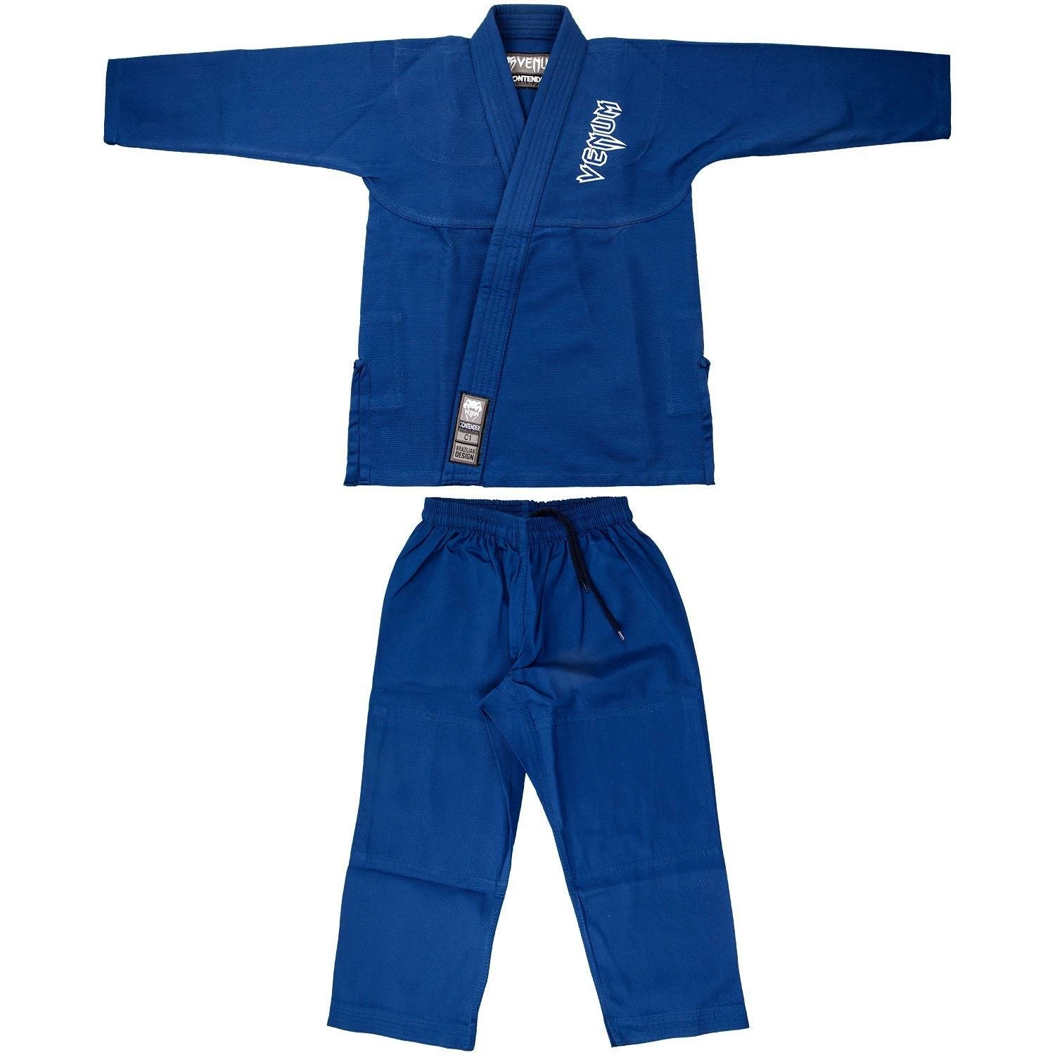 Venum Contender Kids BJJ Gi (Free White Belt Included) - Blue - Image 8
