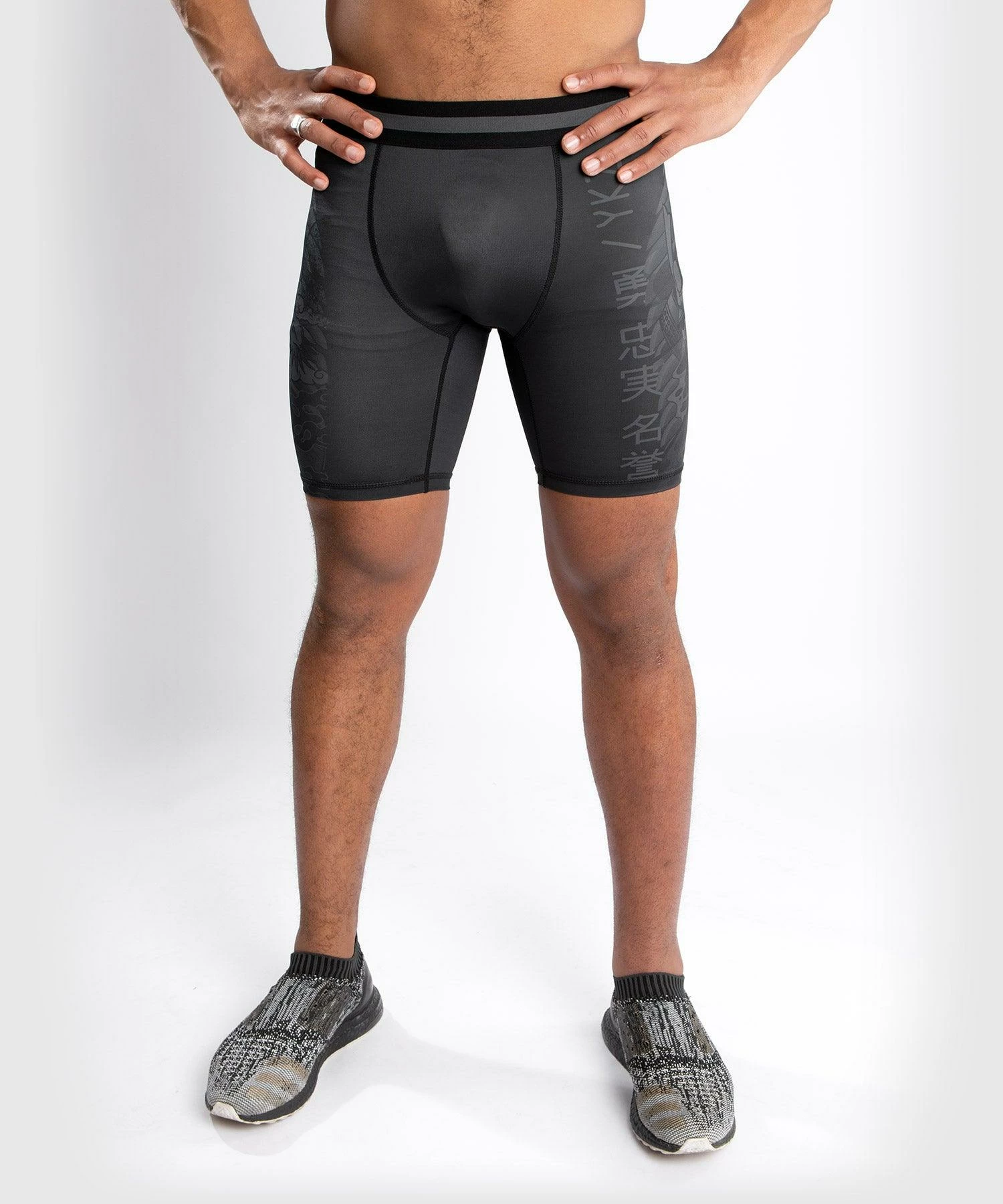 Venum YKZ21 Vale Tudo Shorts - Black/Black - Image 3