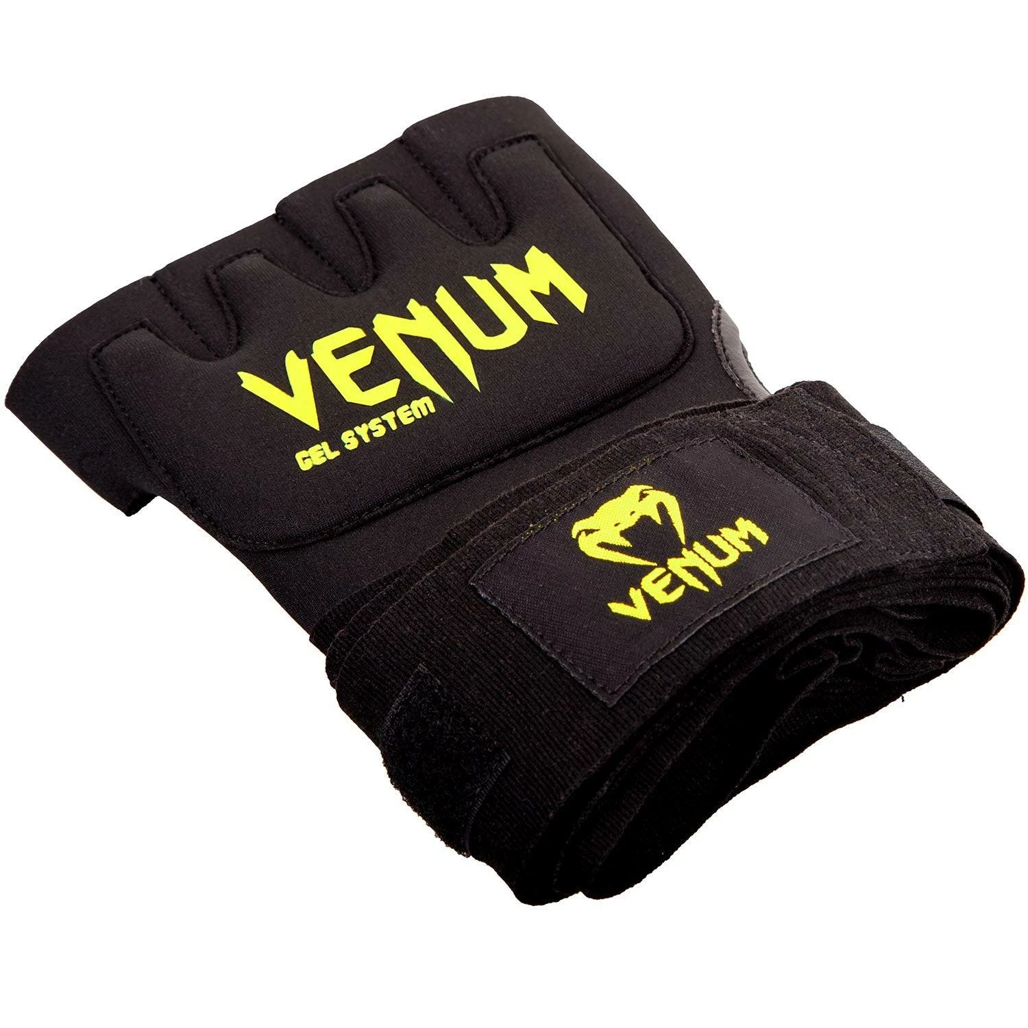 Venum Kontact Gel Glove Wraps - Black/Neo Yellow 4 Venum Kontact Gel Glove Wraps - Black/Neo Yellow - Image 2