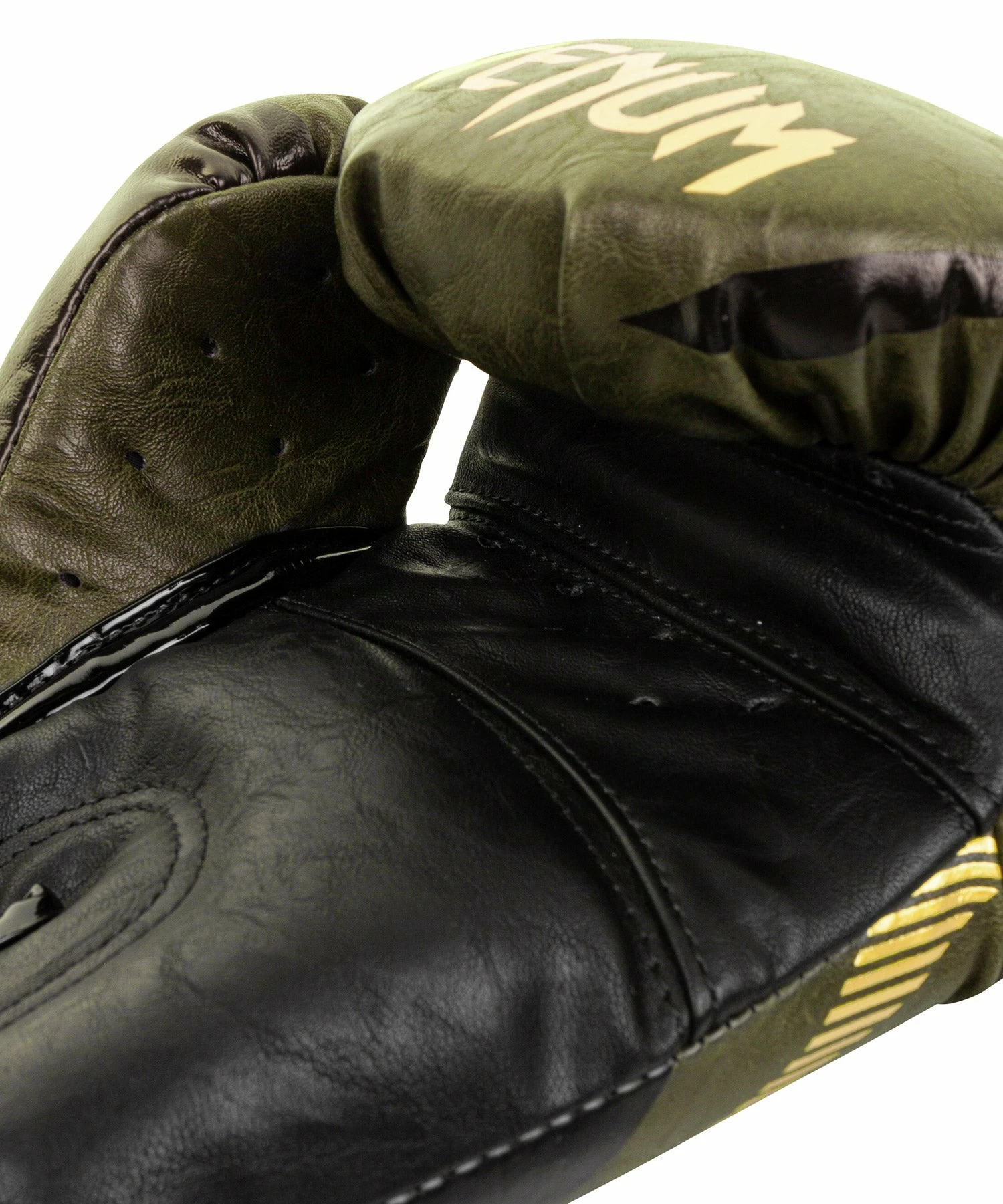 Venum Impact Boxing Gloves - Khaki/Gold - Image 3