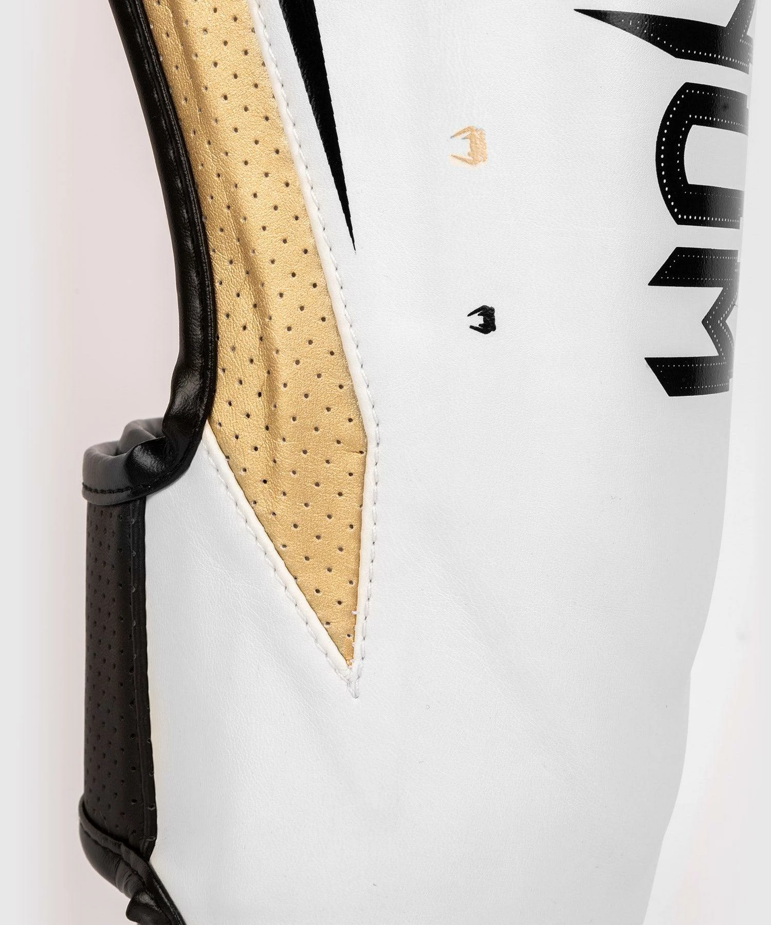 Venum Elite Evo Shinguards - White/Gold - Image 4
