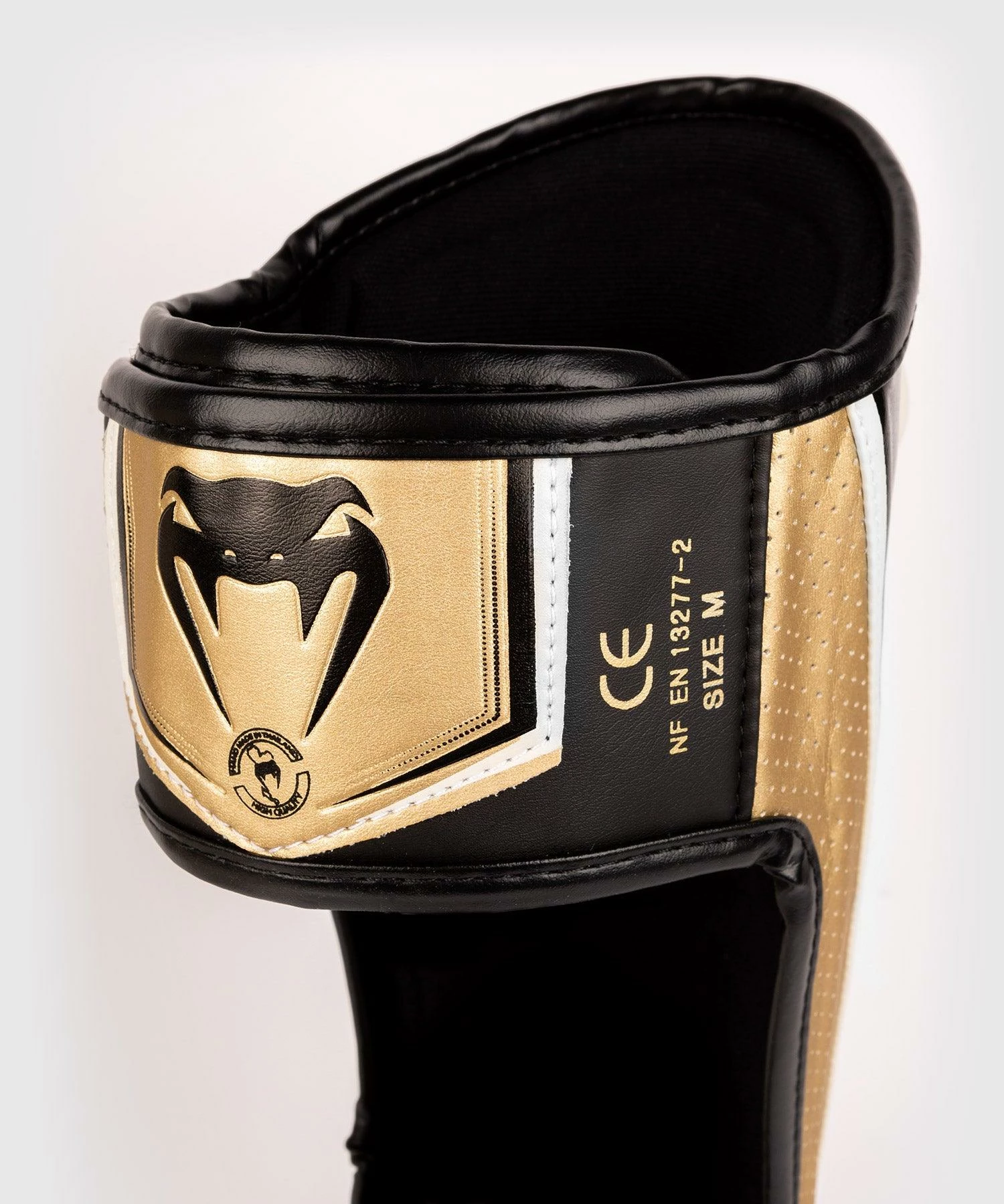 Venum Elite Evo Shinguards - White/Gold - Image 6