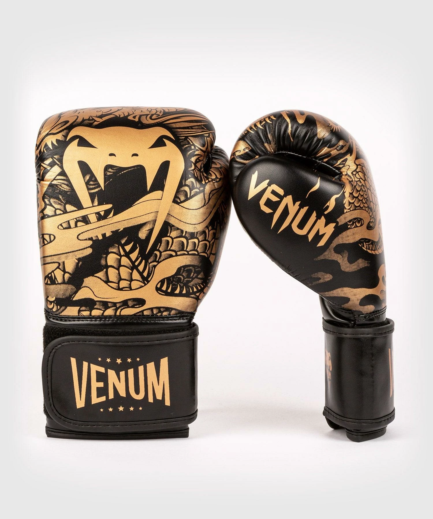 Venum Dragon's Flight Boxing Gloves - For Kids - Black/Bronze - Image 3