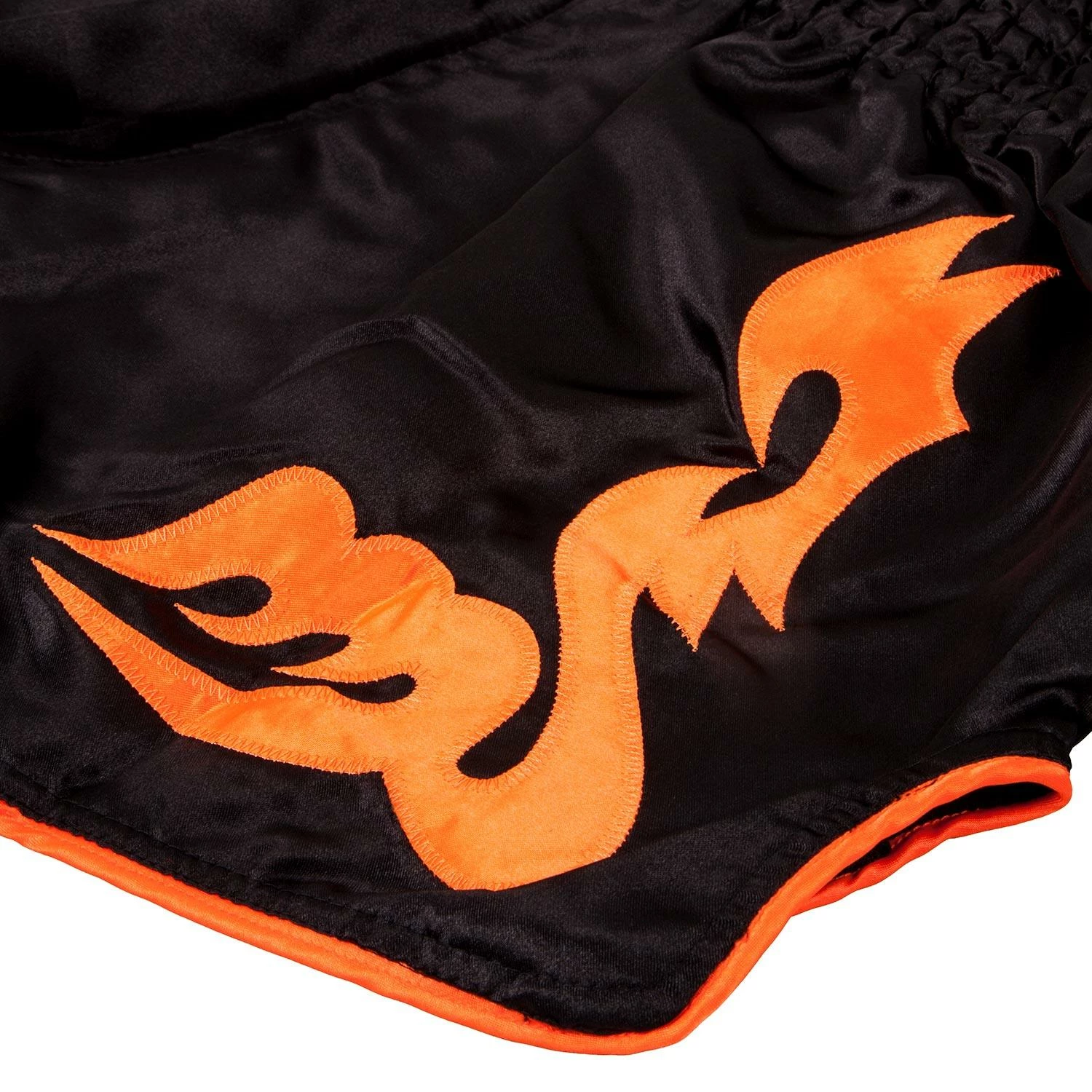 Venum Bangkok Inferno Muay Thai Shorts - Black/Neo Orange - Image 4