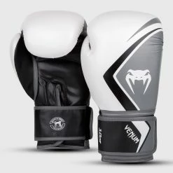 Venum Boxing Gloves Contender 2.0 - White/Grey-Black -Cheap Boxing Store BG CONTENDER 2.0 WHITE GREY BLACK HD 02