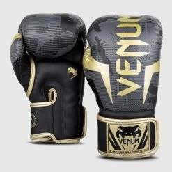 Venum Elite Boxing Gloves - Dark Camo/Gold -Cheap Boxing Store BG ELITE 3.0 BLACK GOLD 1500 02 1 1