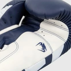 Venum Elite Boxing Gloves - White/Navy Blue -Cheap Boxing Store BG ELITE NAVYBLUE WHITE HD 06