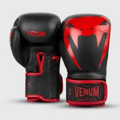Venum Giant 2.0 Pro Boxing Gloves Velcro - Black/Red -Cheap Boxing Store BG PROBOXING GIANT BLACK RED HD 02