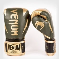 Venum Hammer Pro Boxing Gloves Velcro - Khaki/Gold