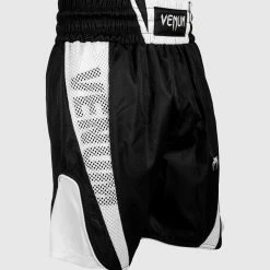 Venum Elite Boxing Shorts - Black/White -Cheap Boxing Store BOXING SHORT ELITE BLACK WHITE HD 01