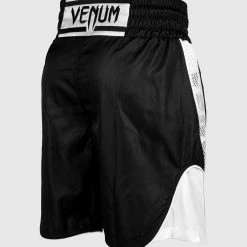 Venum Elite Boxing Shorts - Black/White -Cheap Boxing Store BOXING SHORT ELITE BLACK WHITE HD 04