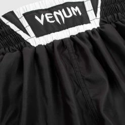 Venum Elite Boxing Shorts - Black/White -Cheap Boxing Store BOXING SHORT ELITE BLACK WHITE HD 05