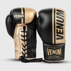 Venum Shield Pro Boxing Gloves - With Laces - Black/Gold -Cheap Boxing Store IMG 7951 copie 5fab23fb d714 4cb3 ac0e 53184cab762e