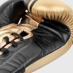 Venum Shield Pro Boxing Gloves - With Laces - Black/Gold -Cheap Boxing Store IMG 7971 copie