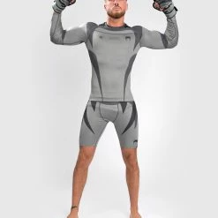 Venum Stone Rashguard - Long Sleeves - Mineral Green -Cheap Boxing Store RASH LS STONE MINERAL GREEN 01