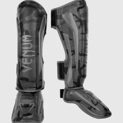 Venum Elite Shin Guards - Black/Dark Camo -Cheap Boxing Store SHINGUARD ELITE 3.0 BLACK GREY 1500 01 2