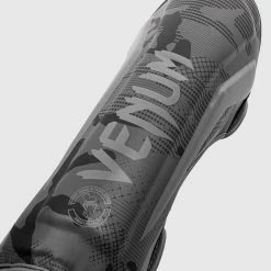 Venum Elite Shin Guards - Black/Dark Camo -Cheap Boxing Store SHINGUARD ELITE 3.0 BLACK GREY 1500 02 1