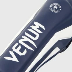 Venum Elite Standup Shin Guards - White/Navy Blue -Cheap Boxing Store SHINGUARD ELITE NAVYBLUE WHITE HD 03