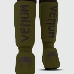 Venum Kontact Shin Guards - Khaki/Black
