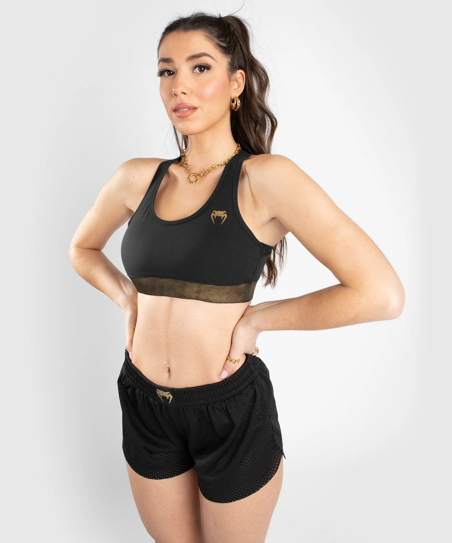 Venum Lightning Sport Bra - Black/Gold 3 Venum Lightning Sport Bra - Black/Gold