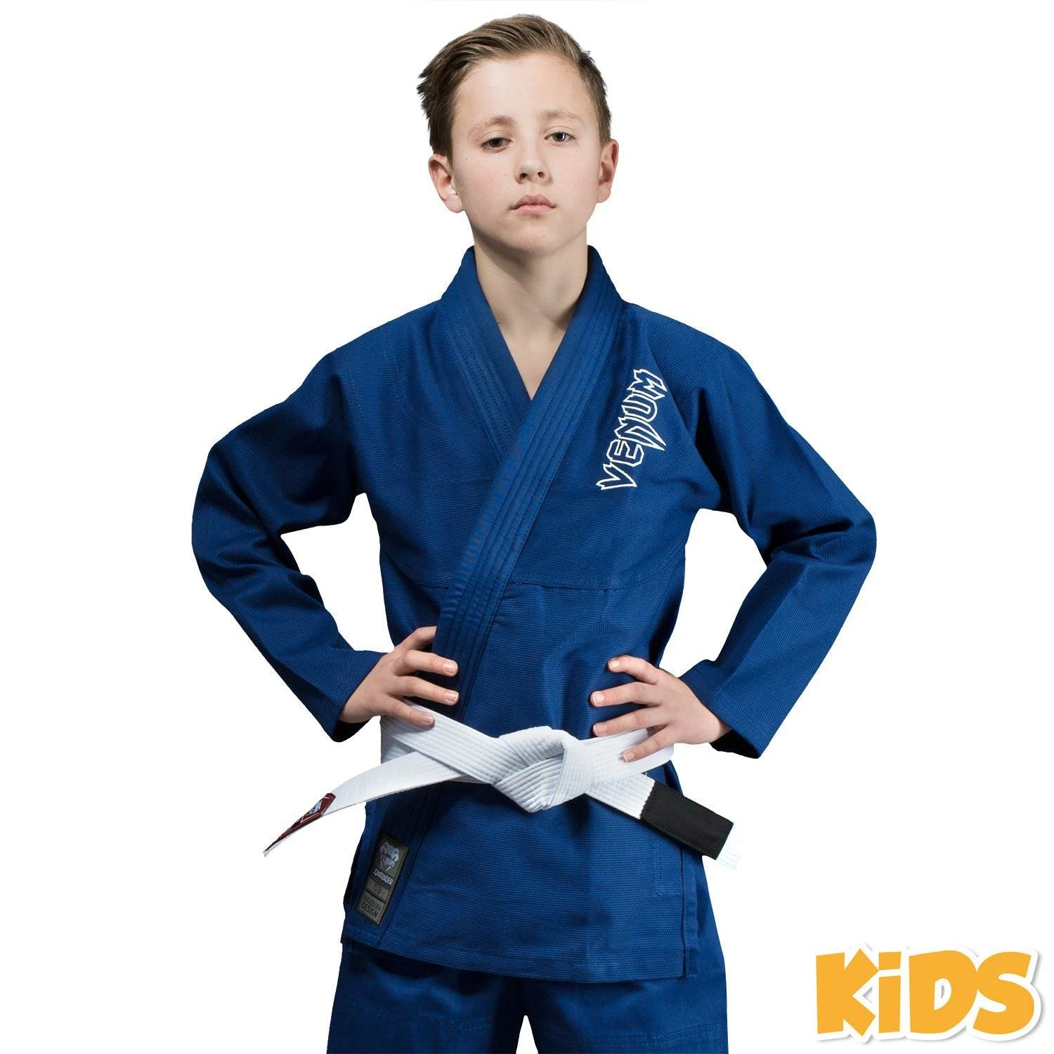 Venum Contender Kids BJJ Gi (Free White Belt Included) - Blue - Image 3