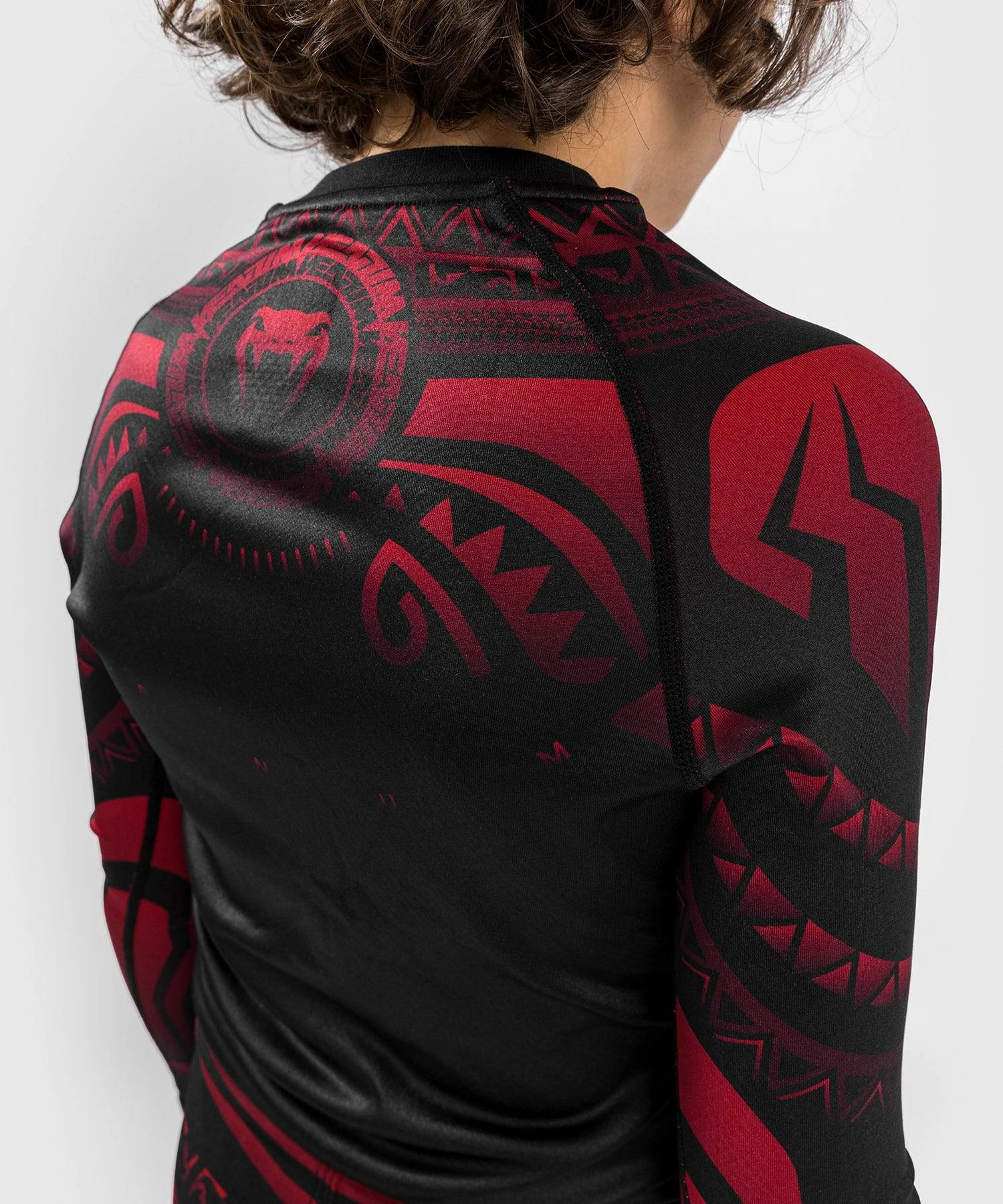 Venum Nakahi Kids Rashguard - Long Sleeves - Black/Red - Image 4