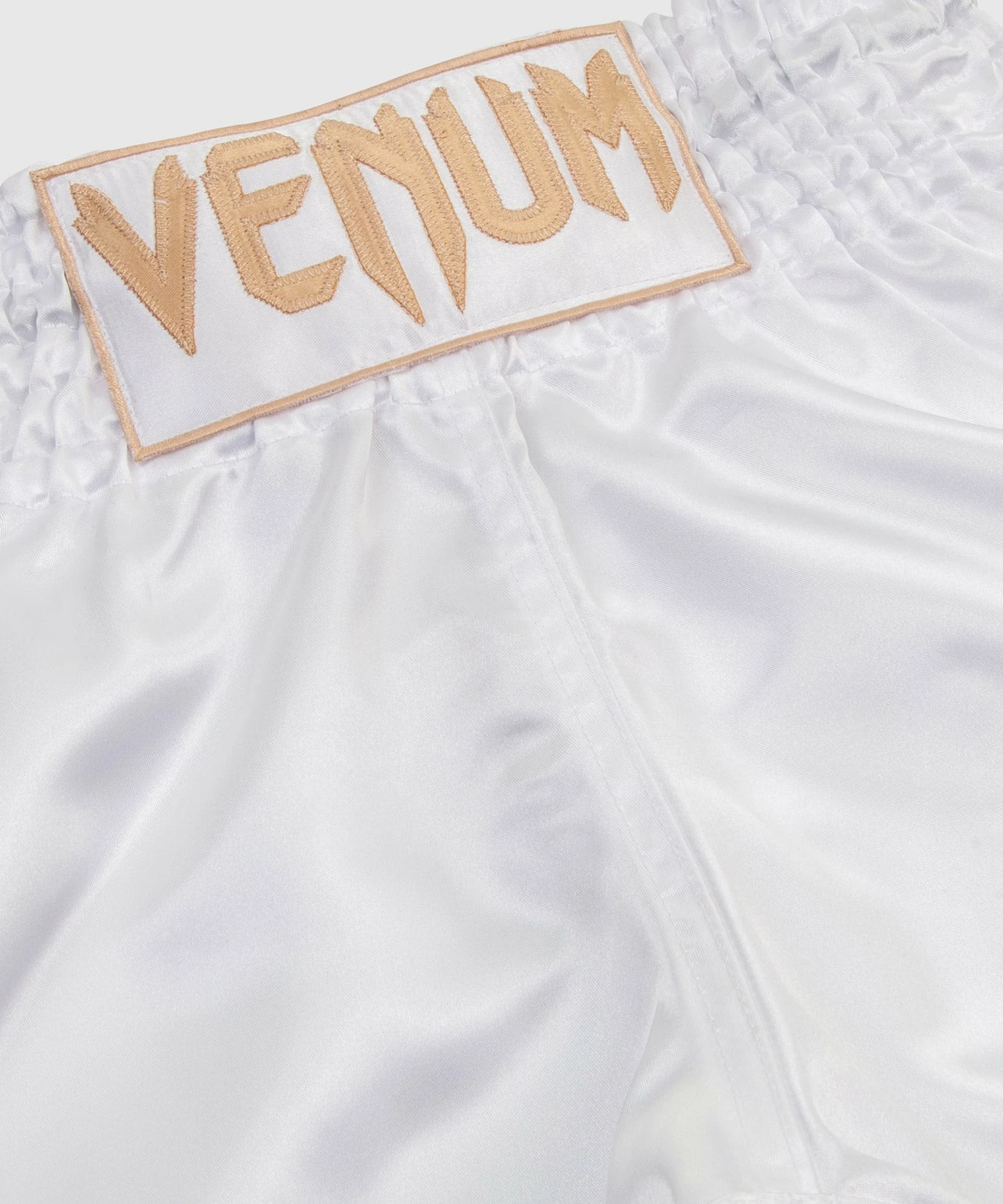 Venum Muay Thai Shorts Classic - White/Gold - Image 3